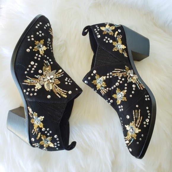 NWOB Rebecca Minkoff Lucy Beaded Sequin Booties 7 - Picture 2 of 7